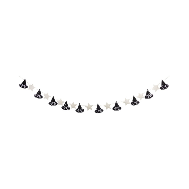 Puffy Felt Witch Hats Banner