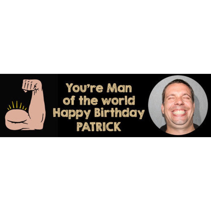 Strong Man Birthday Banner