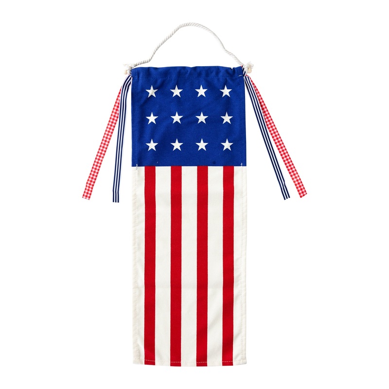 USA Flag Canvas Hanging Banner