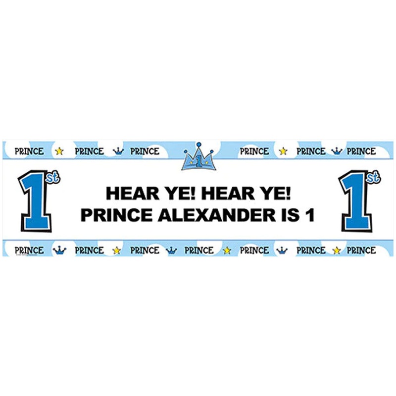 1st Birthday Prince Banner