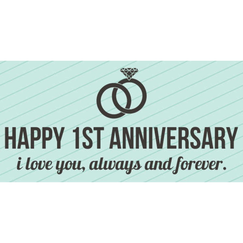 1st Wedding Anniversary Banner