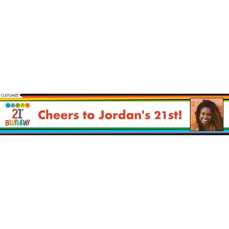 21st Happy Birthday Banner