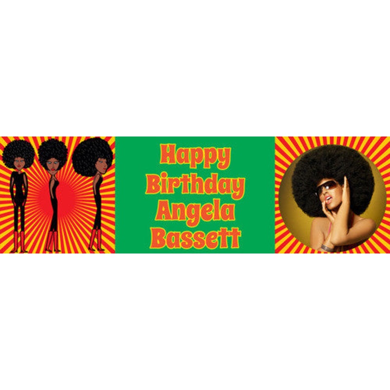 Afro Birthday Banner