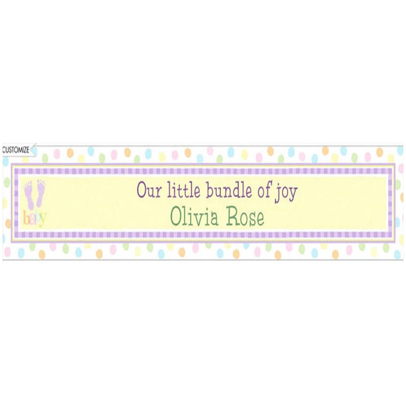 Baby Steps Baby Shower Banner