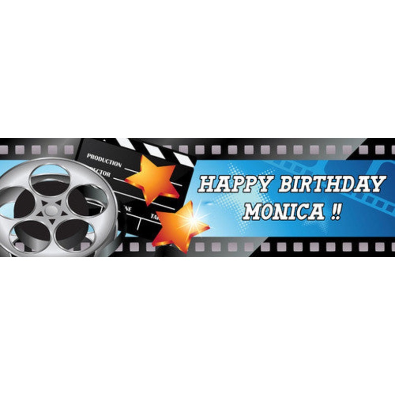 Filmstrip Birthday Banner (Blue)