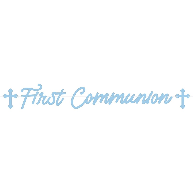 First Communion Banner - Blue