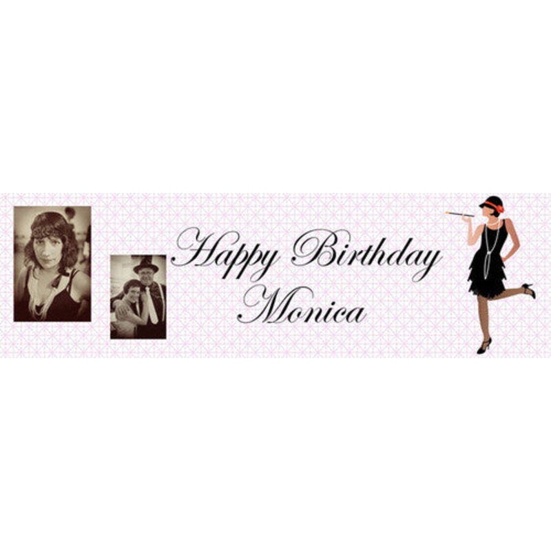 Flapper Birthday Banner