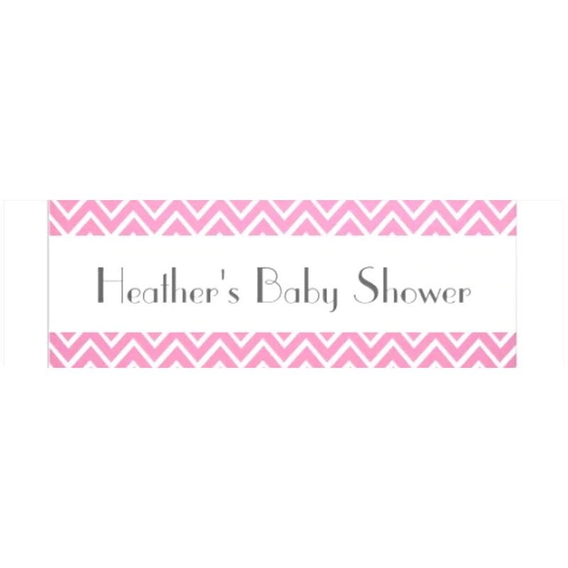 Girl Baby Shower Chevrons Banner