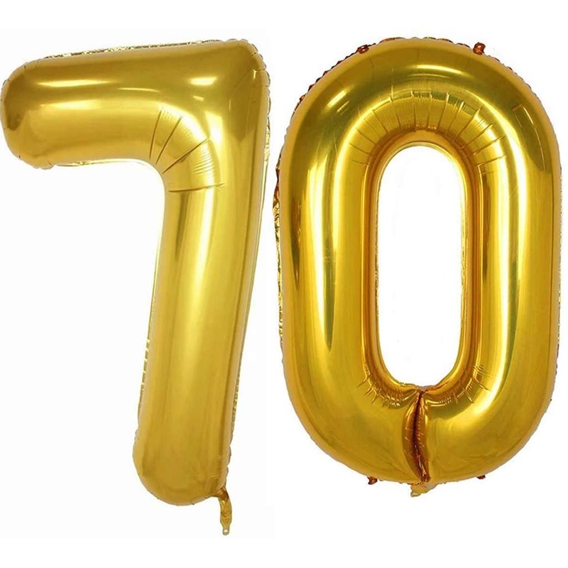 Gold Number 70 Balloon, 40 Inch