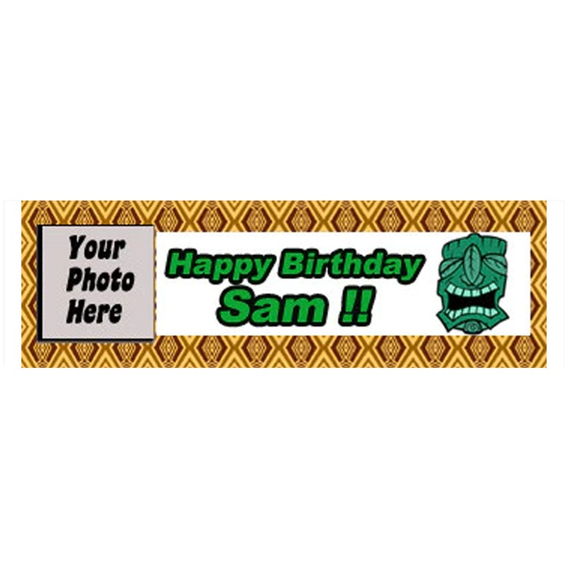 Green Tiki Face Banner