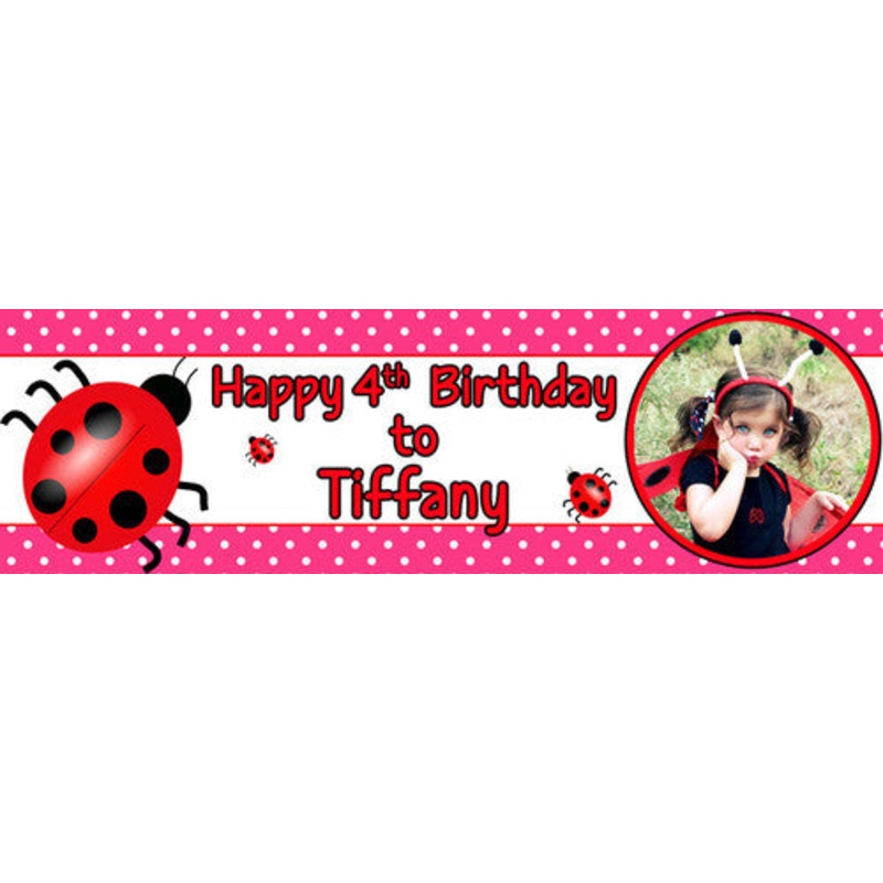 Lady Bug Birthday Banner