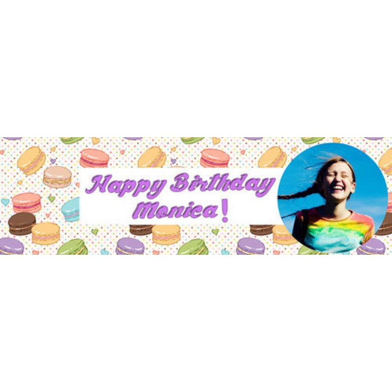 Macaron Birthday Banner