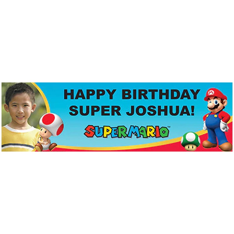 Mario Birthday Banner