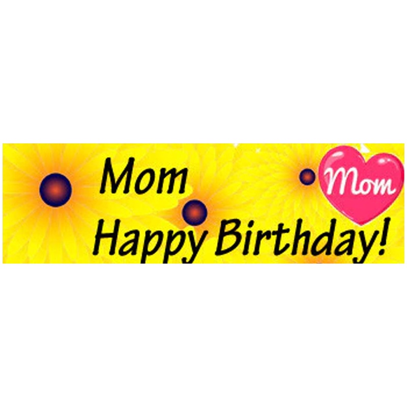 Mom Happy Birthday Banner