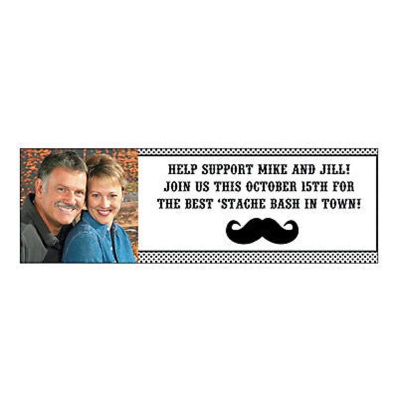 Mustache Custom Photo Banner