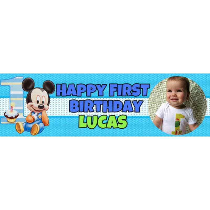 My First Mickey Birthday Banner