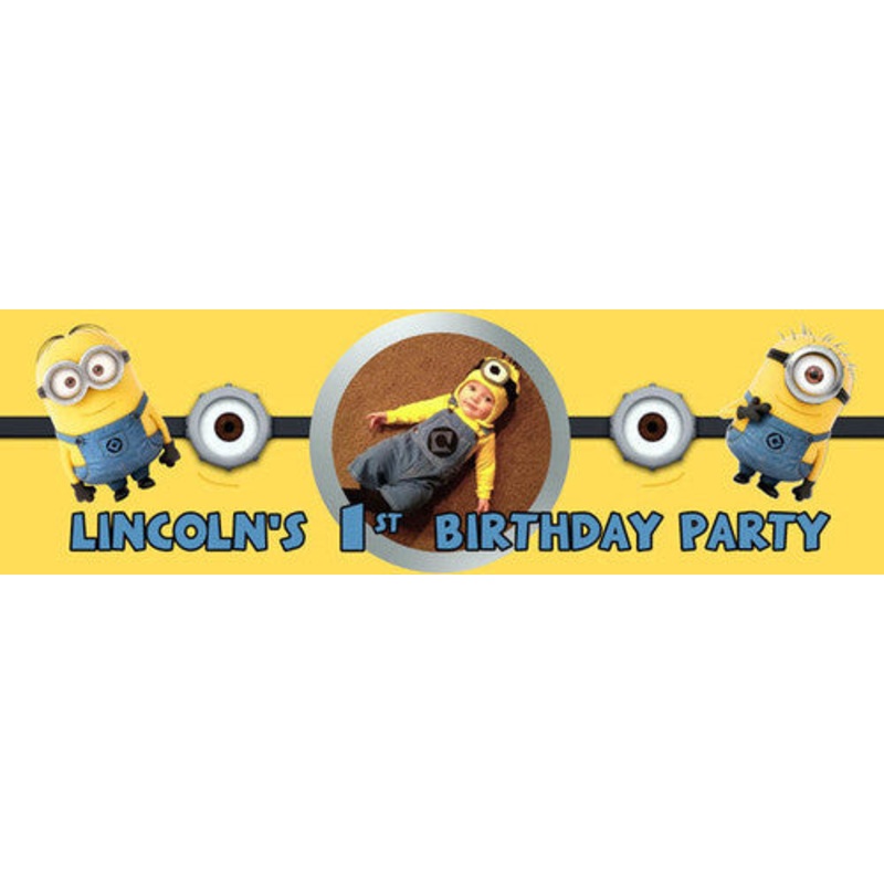 My First Minions Birthday Banner
