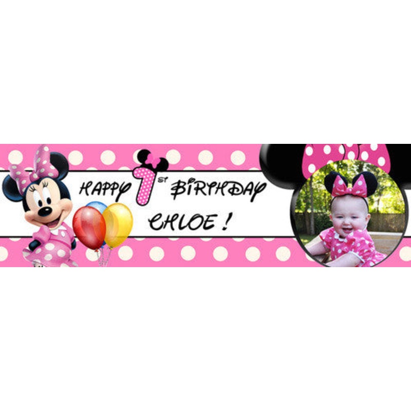 My First Minnie Birthday Banner