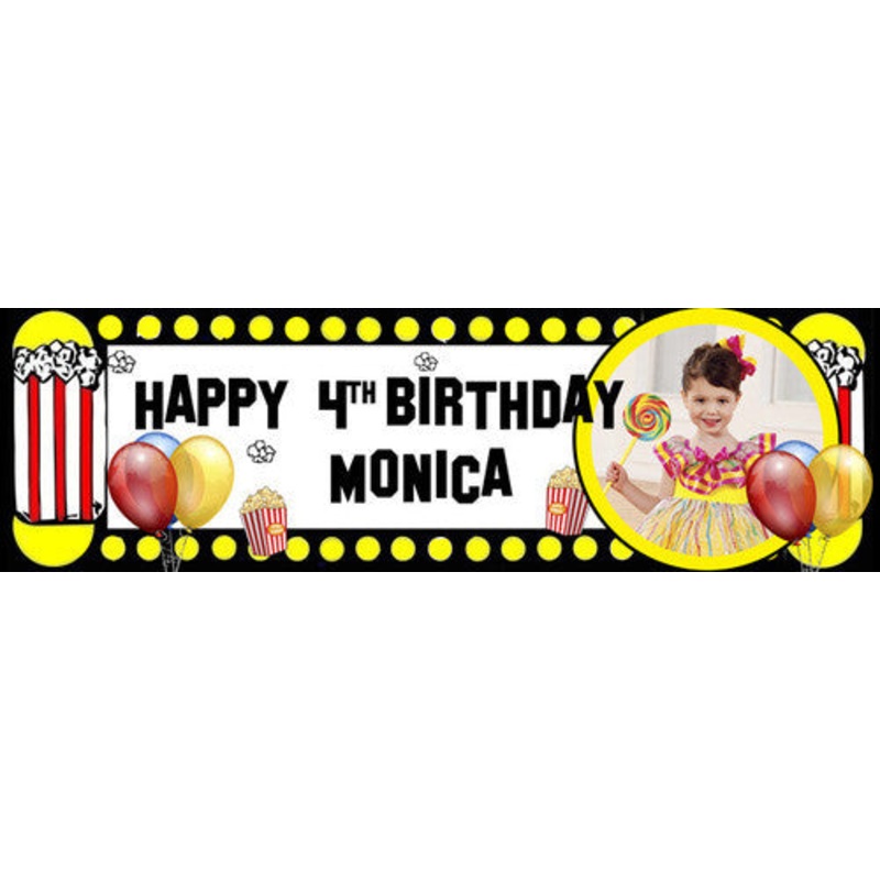 My Popcorn Birthday Banner