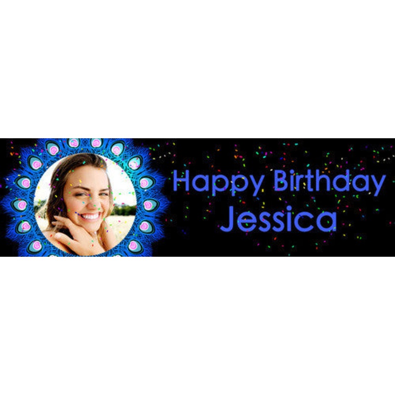 Peacock Birthday Banner
