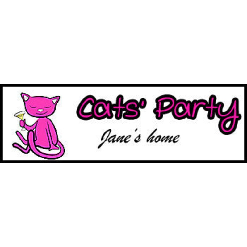 Pink Cat Enjoying Wine Banner