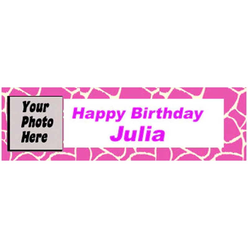 Pink Giraffe Pattern Banner