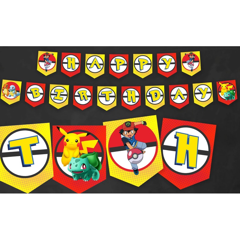 Pokemon Happy Birthday Bunting