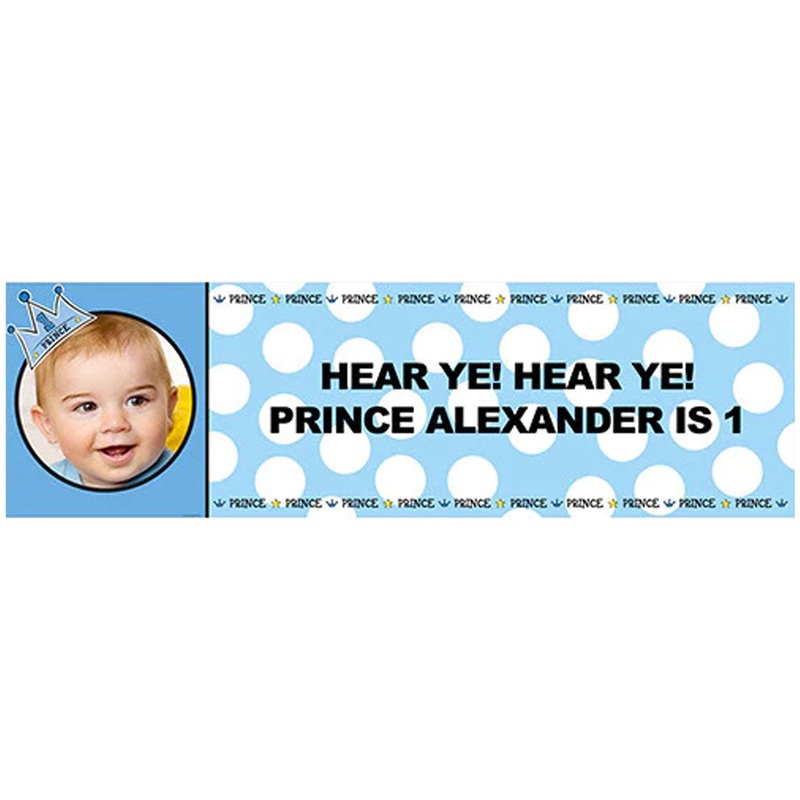 Prince 1st Birthday Banner