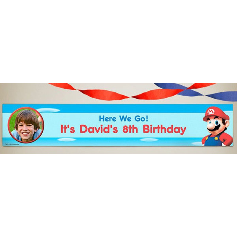 Super Mario Birthday Banner