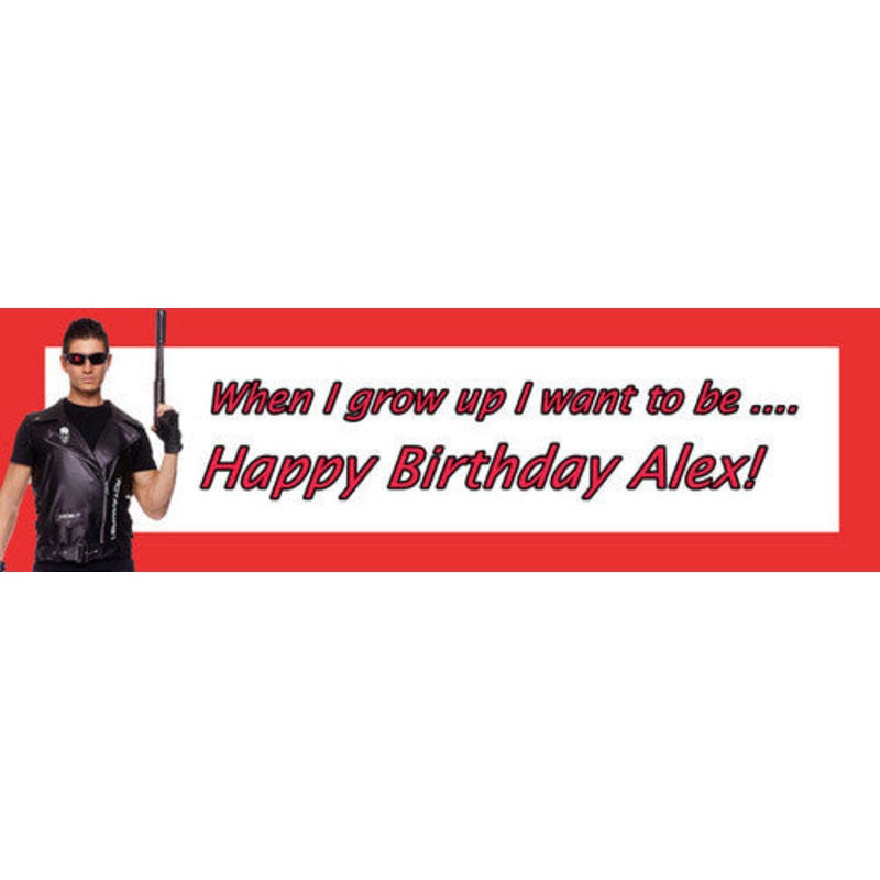 Terminator Birthday Banner