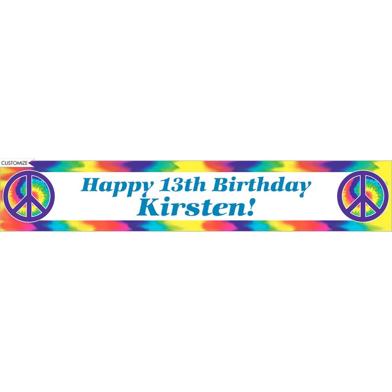 Tie-Dye Birthday Banner