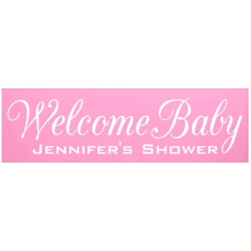 Welcome Baby Pink Banner