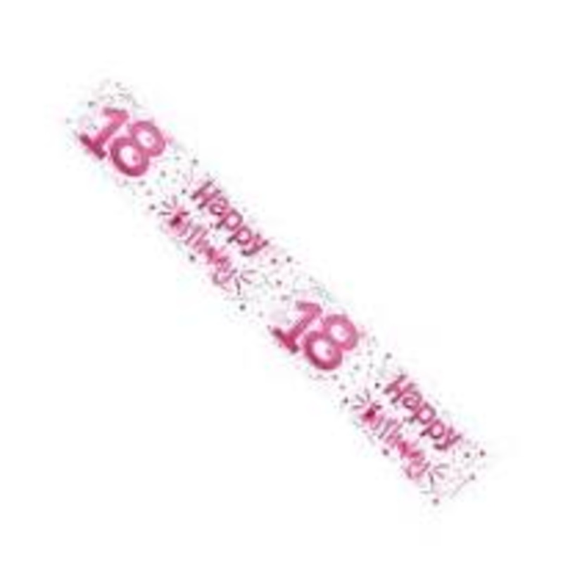 18TH HAPPY BIRTHDAY FOIL BANNER