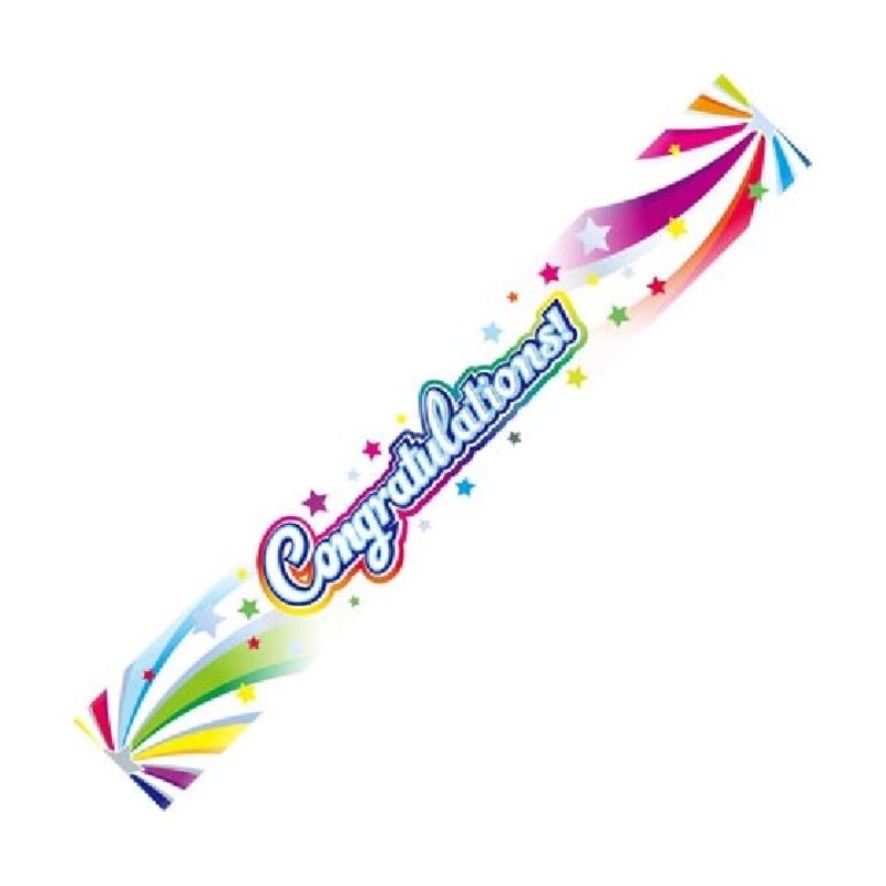 9FT CONGRATULATIONS SWIRL BANNER