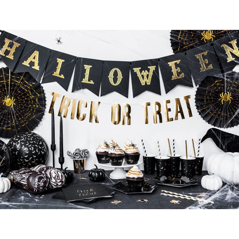 Black Halloween Party Banner