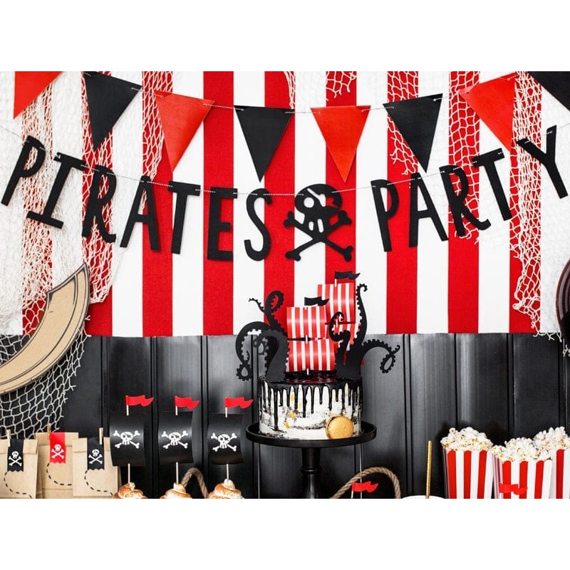 Black Pirate Party Banner