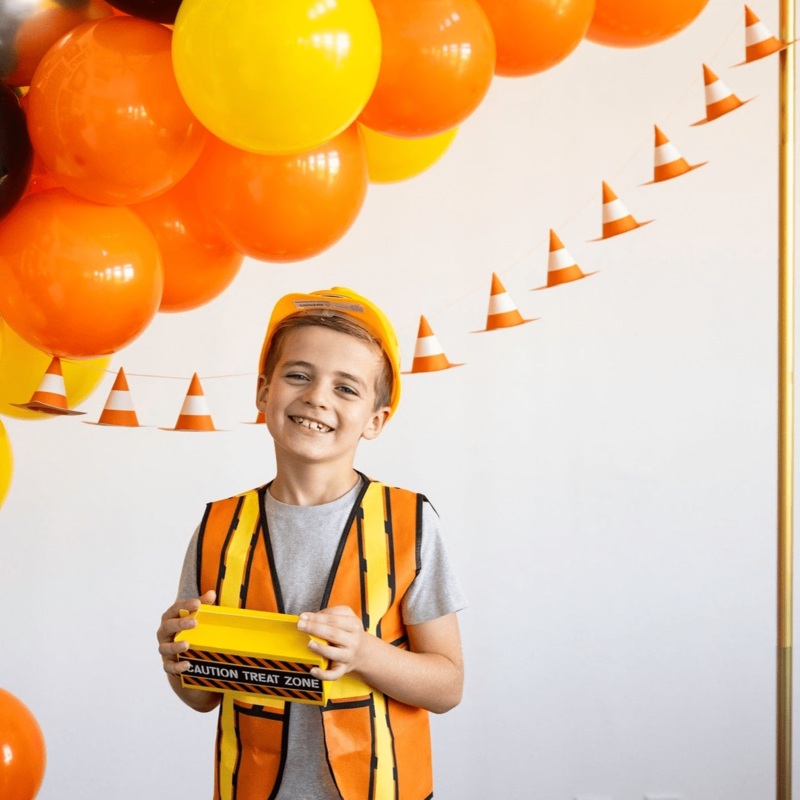 Construction Cone Party Banner