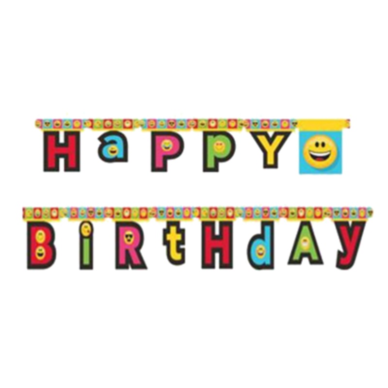 Emoji Happy Birthday Banner