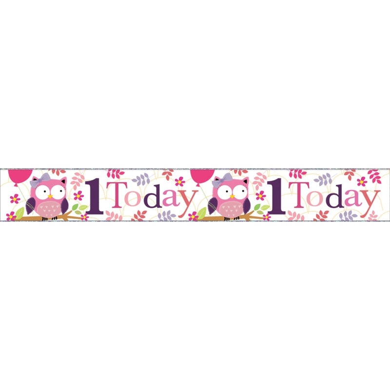 Foil Banner 1st Birthday Girl
