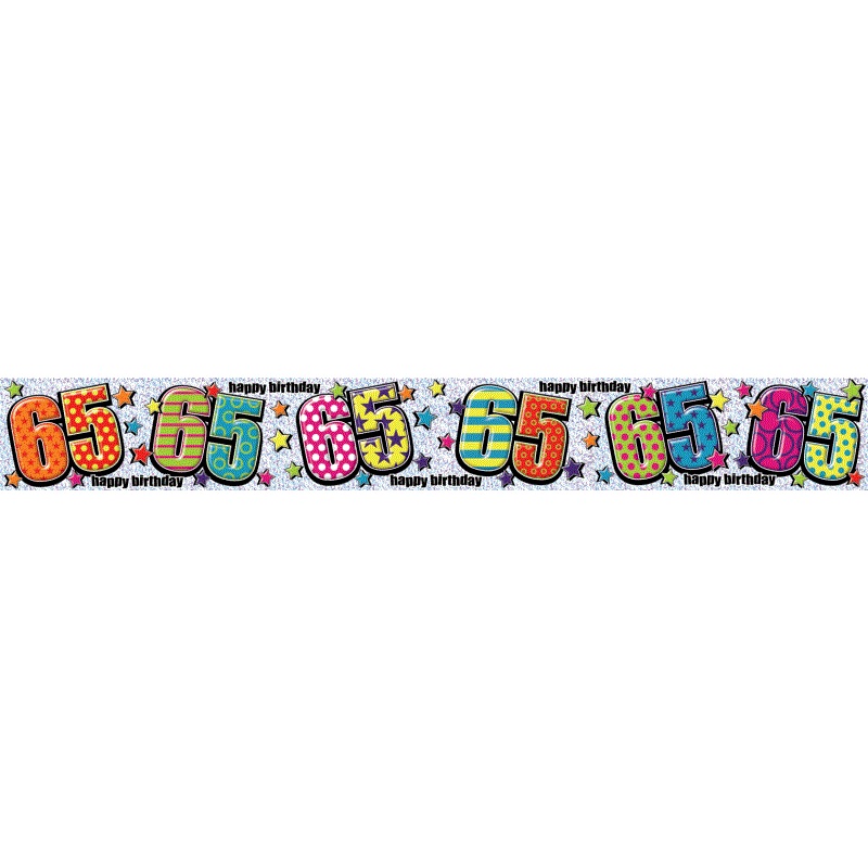 Foil Banner 65th Happy Birthday