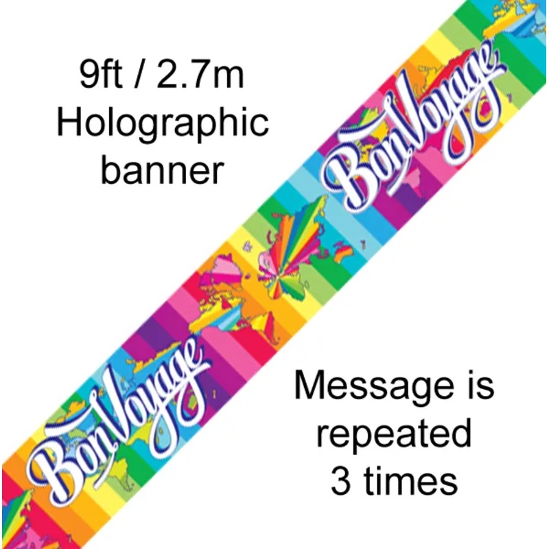 Foil Banner Bon Voyage Metallic