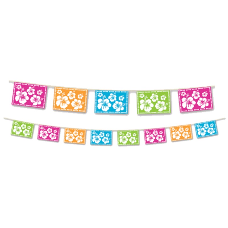 Hawaiian Luau Hibiscus Banner