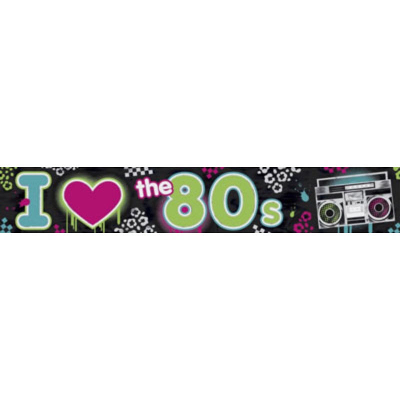 I Love the 80's Metallic Banner