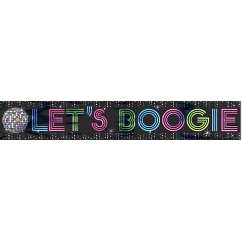 Lets Boogie Metallic Banner