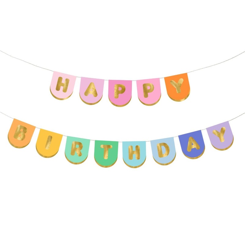 Scalloped Happy Birthday Banner