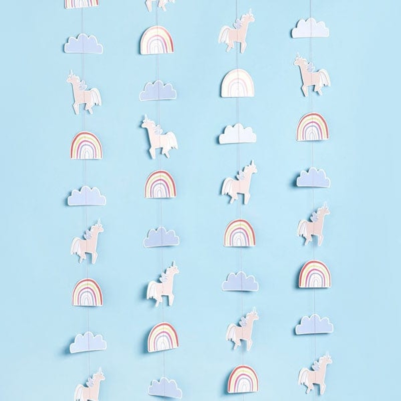 Unicorn & Rainbow Party Bunting
