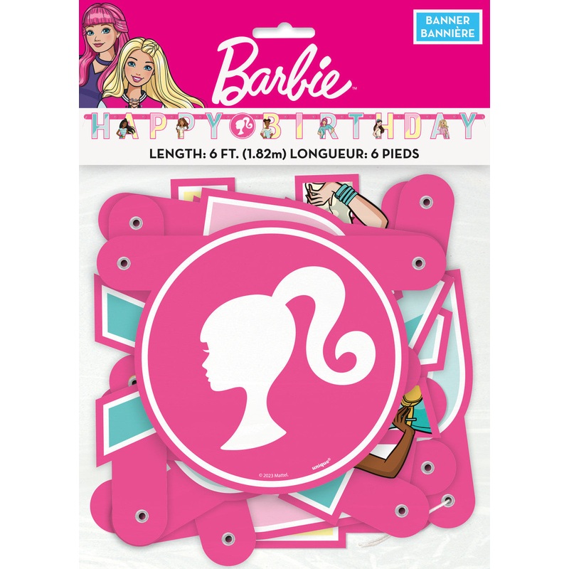 Barbie Happy Birthday Banner
