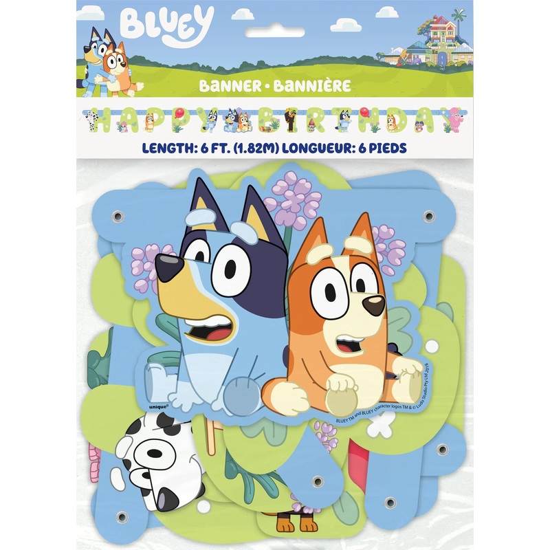 Bluey Happy Birthday Banner