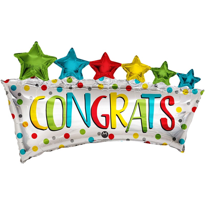Congrats Banner 36" Balloon