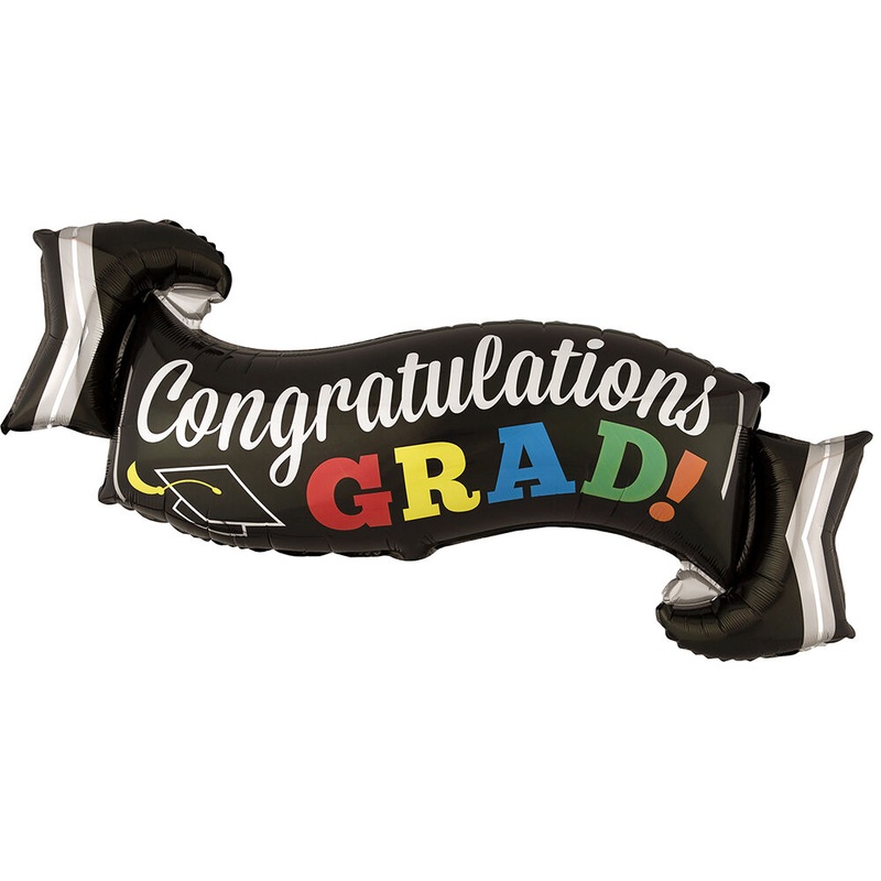 Congrats Grad Banner 40" Balloon